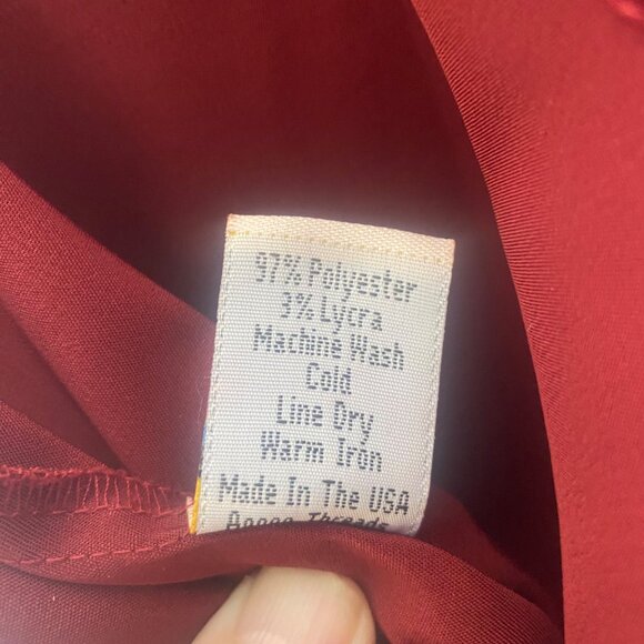 Agogo Threads Babydoll Maxi Halter Dress Womens L Red Satin Feel Sleeveless Open - Picture 3 of 13